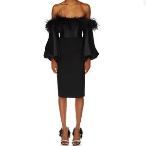 Badgley Mishka feather dress 2